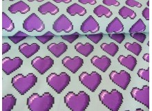 Jersey Hamburger Liebe - 72ppi Pixel Hearts mint